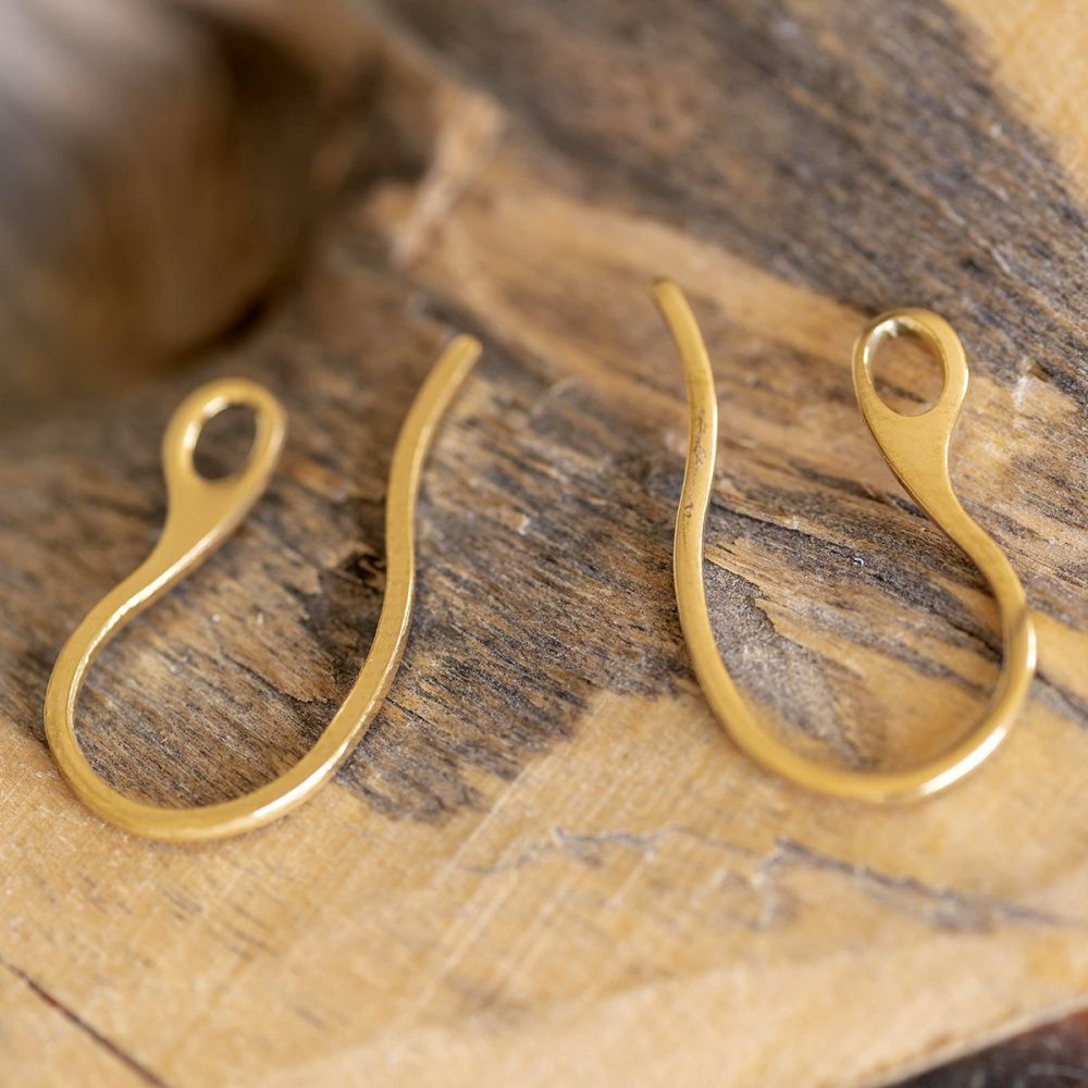 швензы "холли", сталь гипоаллергенная, цвет золото, 21.5x11x1 мм