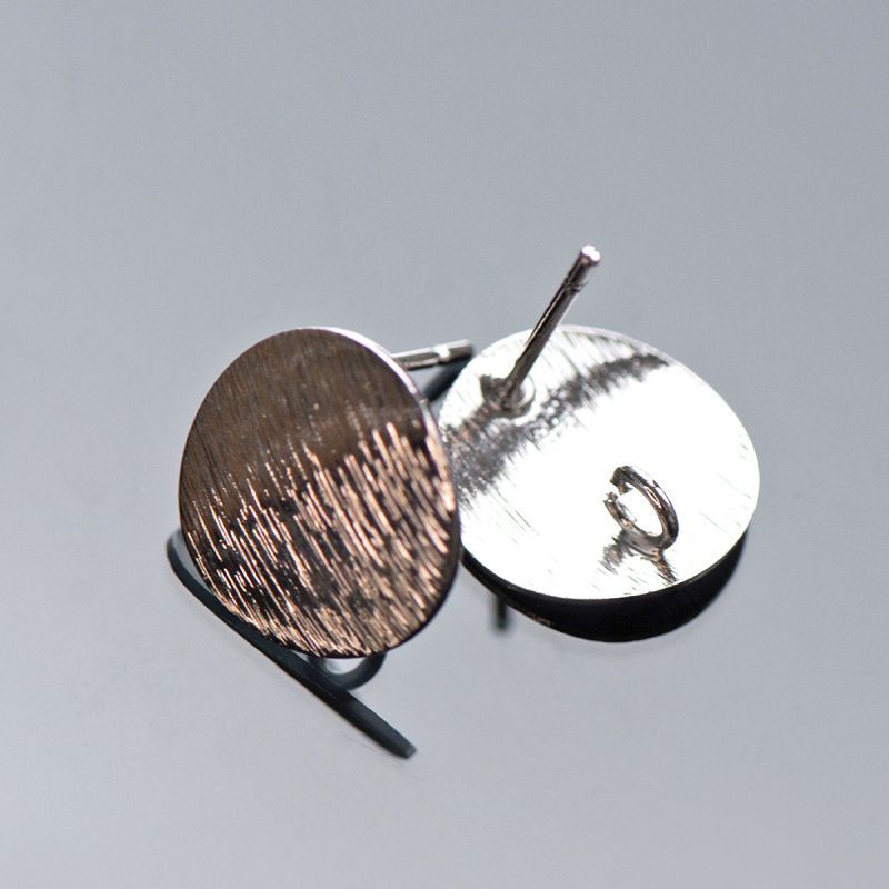 пуссеты "диск-скратч", покрытие платиной, 12 мм