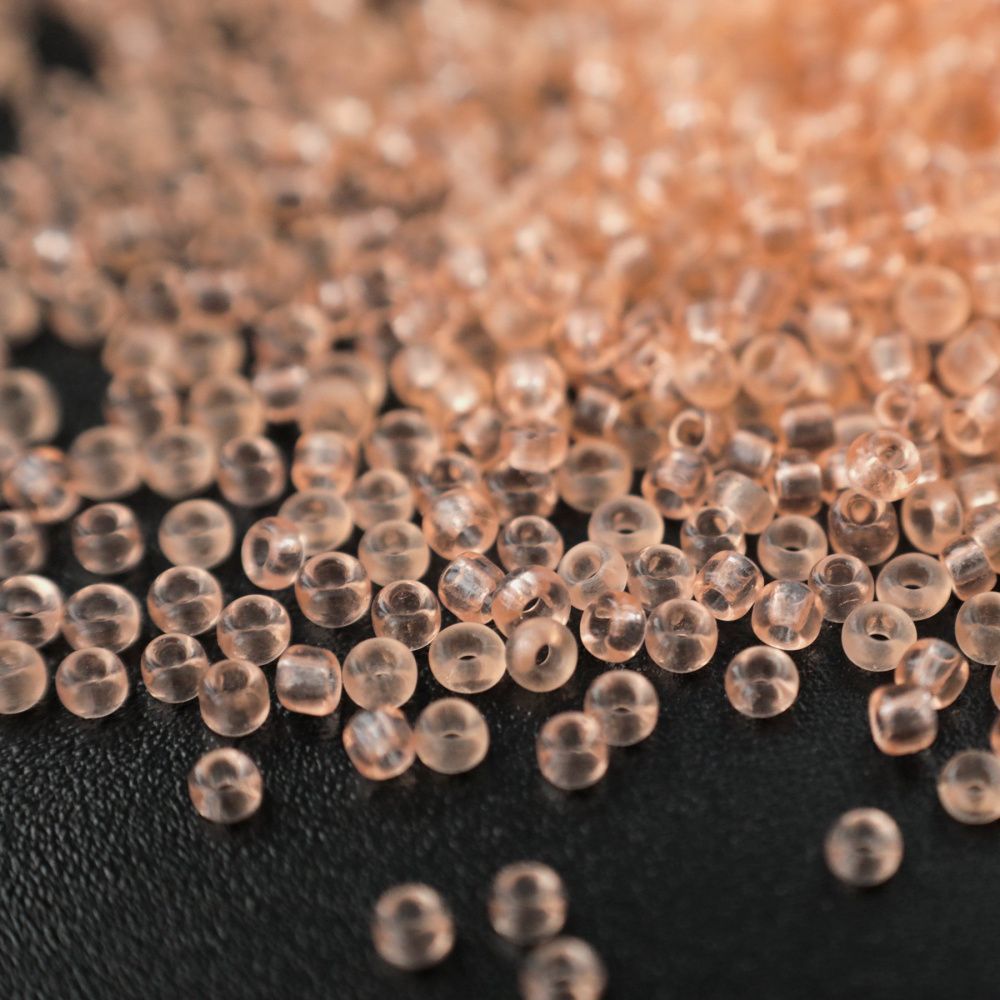 бисер "радуга", цвет карамельный прозрачный, 12/0 (уп 7 г)