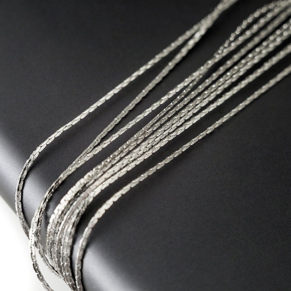 цепочка "кардан", цвет платина, звено 0.9x0.6 мм