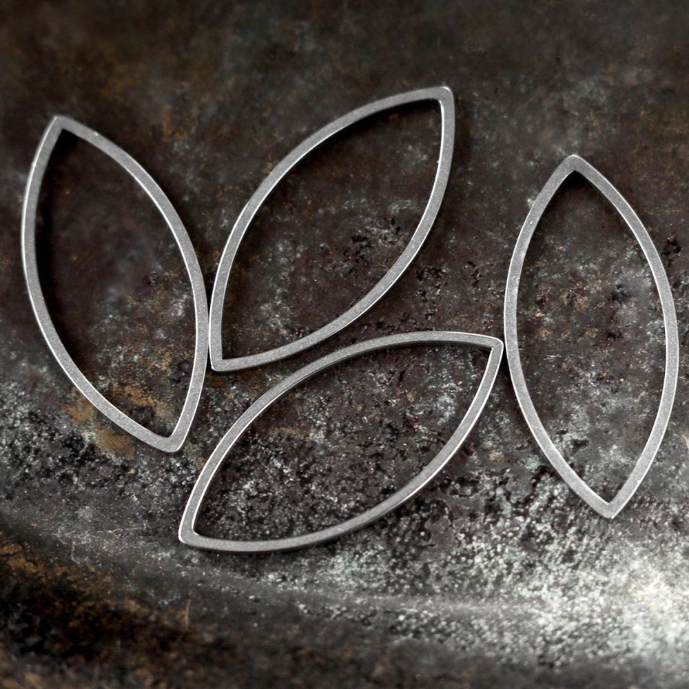 коннектор стальной "лошадиный глаз", цвет стальной, 27x13x1 мм