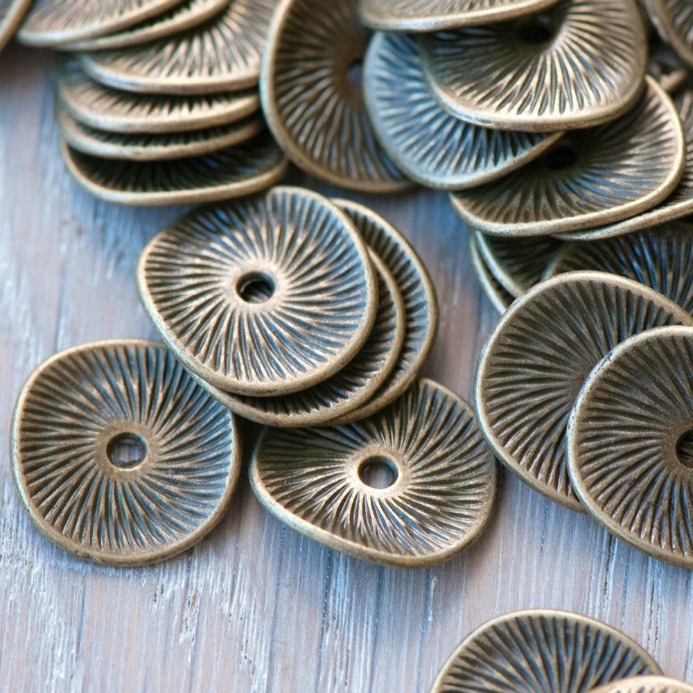 разделитель для бусин "спектр", цвет античная бронза, 15x14x1 мм