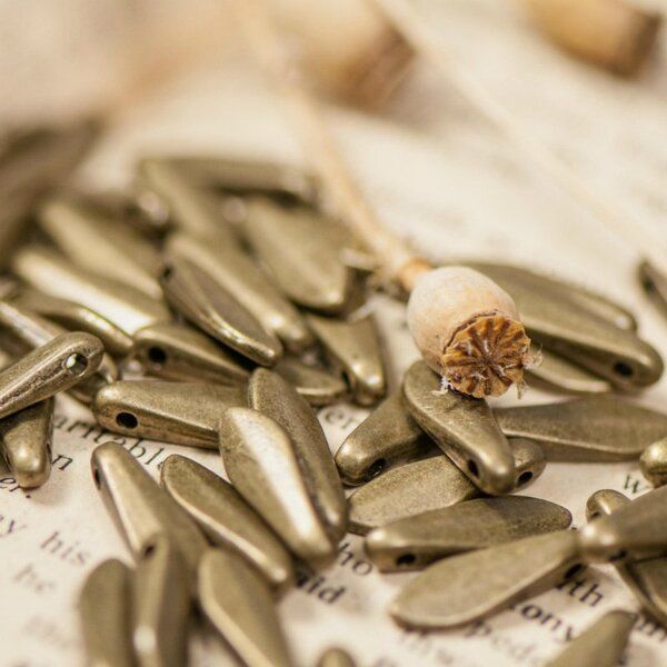 подвеска металлическая "дагер", цвет античная бронза, 15,5x5x2 мм