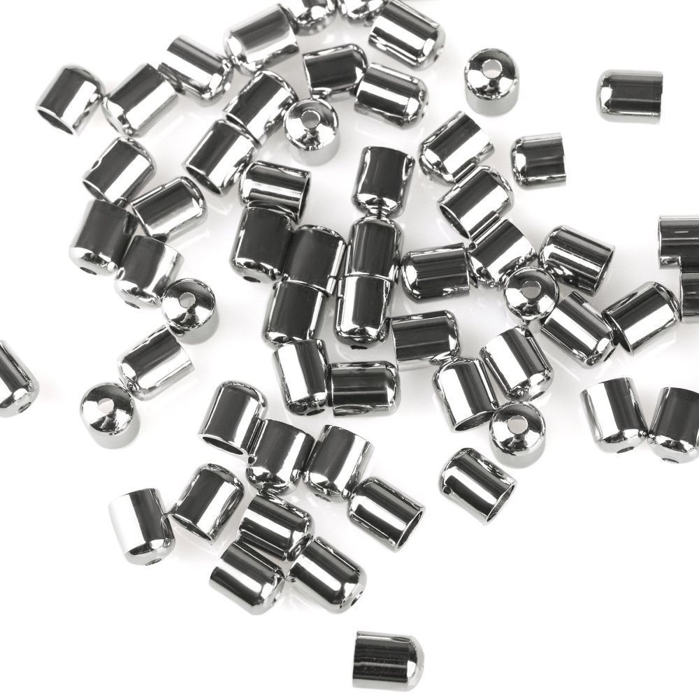 колпачок-наконечник "боул", для шнура, цвет платина, 5x4 мм