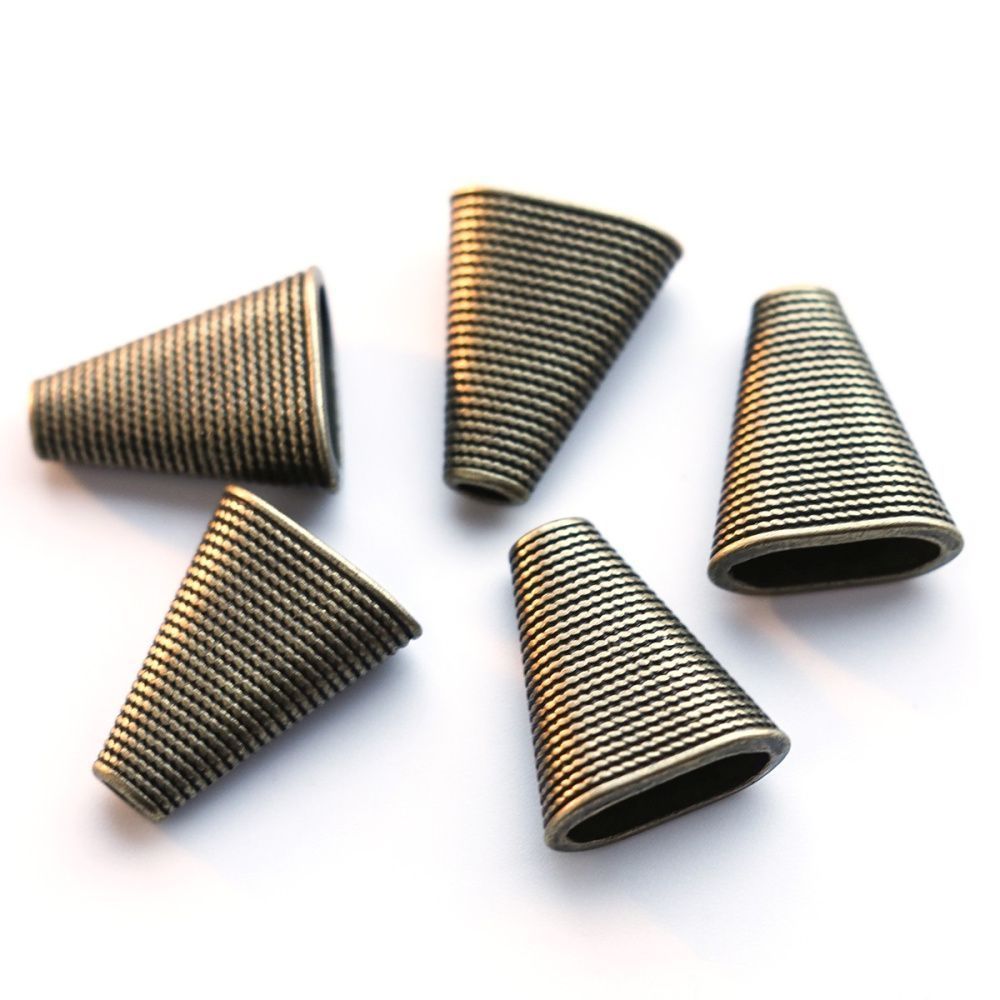 колпачок для бусин "файбер", цвет античная бронза, 23x19x9 мм