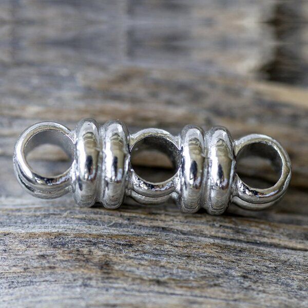 разделитель тройной "узел", цвет платина, 20x6x6 мм