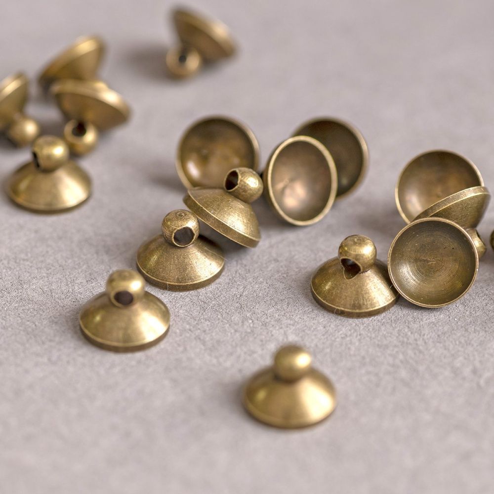 бейл для приклеивания, цвет античная бронза, 8х6 мм