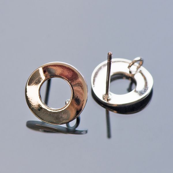 пуссеты "ринг", покрытие платиной, 12 мм