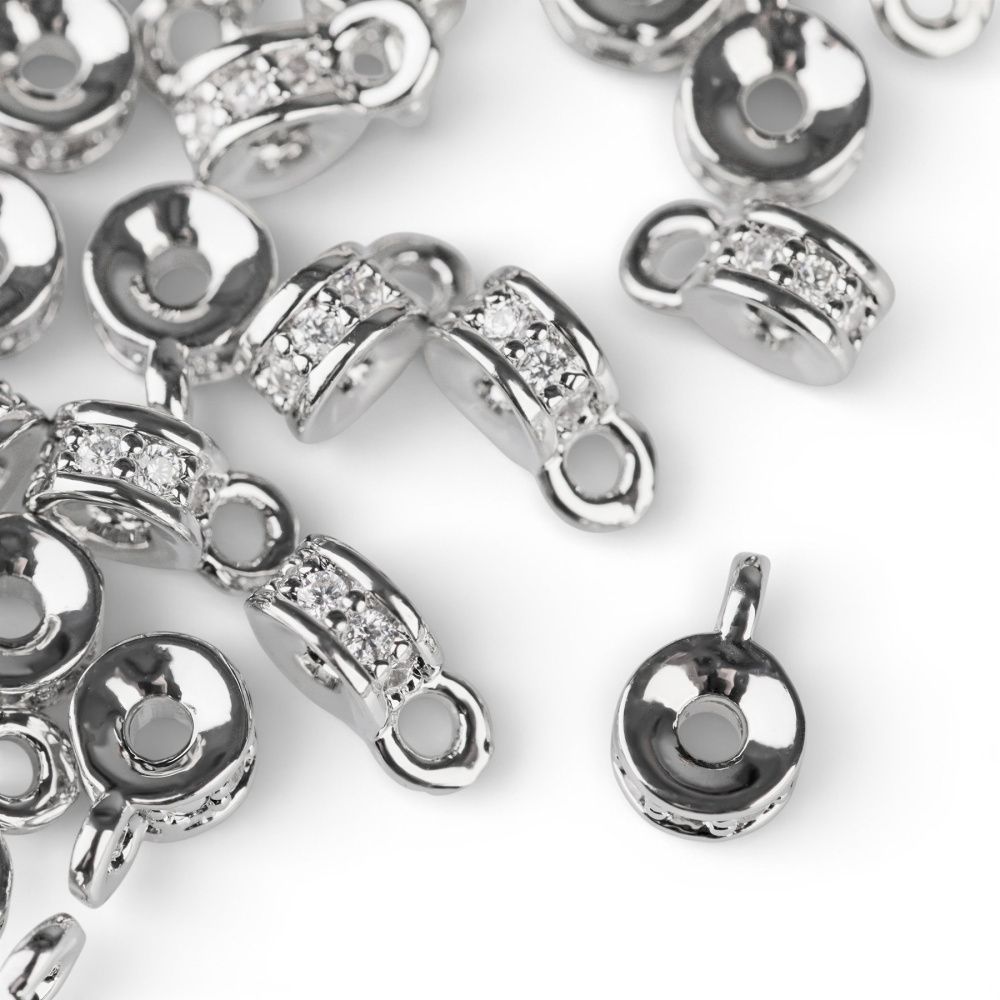 бейл "тори", покрытие платина/цирконий, 6x4x3 мм