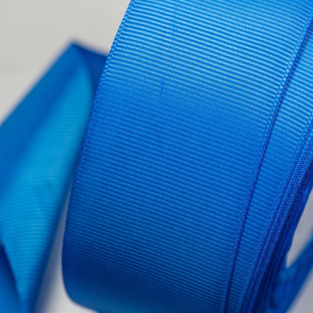 лента репсовая, цвет синий, ширина 38 мм ленты