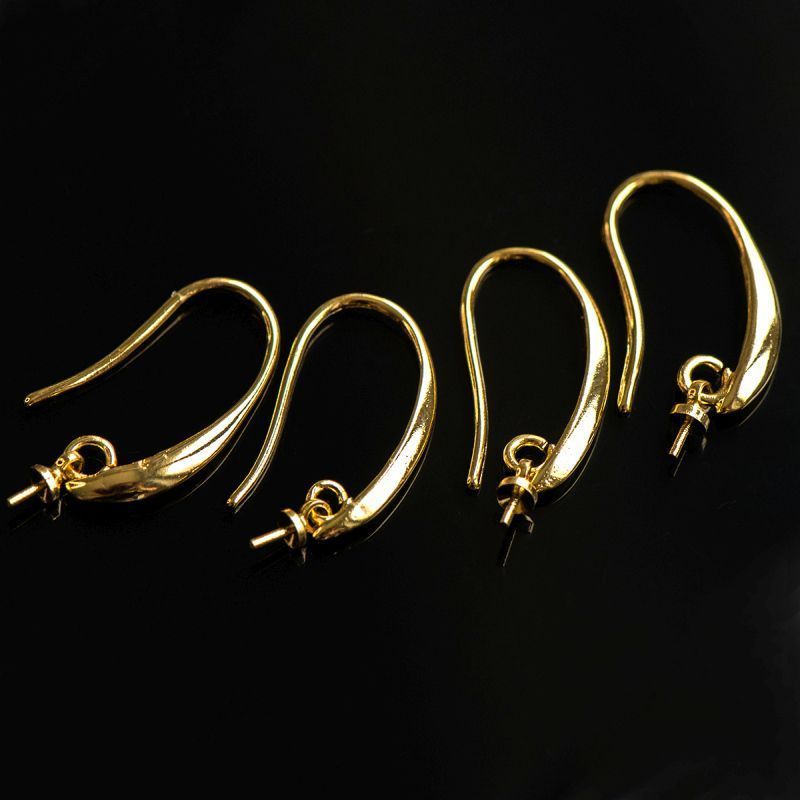 швензы "летиция с бейлом", покрытие золотом, 24x3x2.5 мм