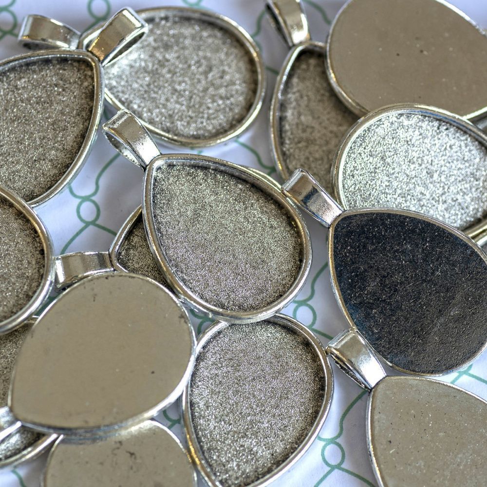 сеттинг каплевидный "мирра", цвет античное серебро, 36х21х2 мм