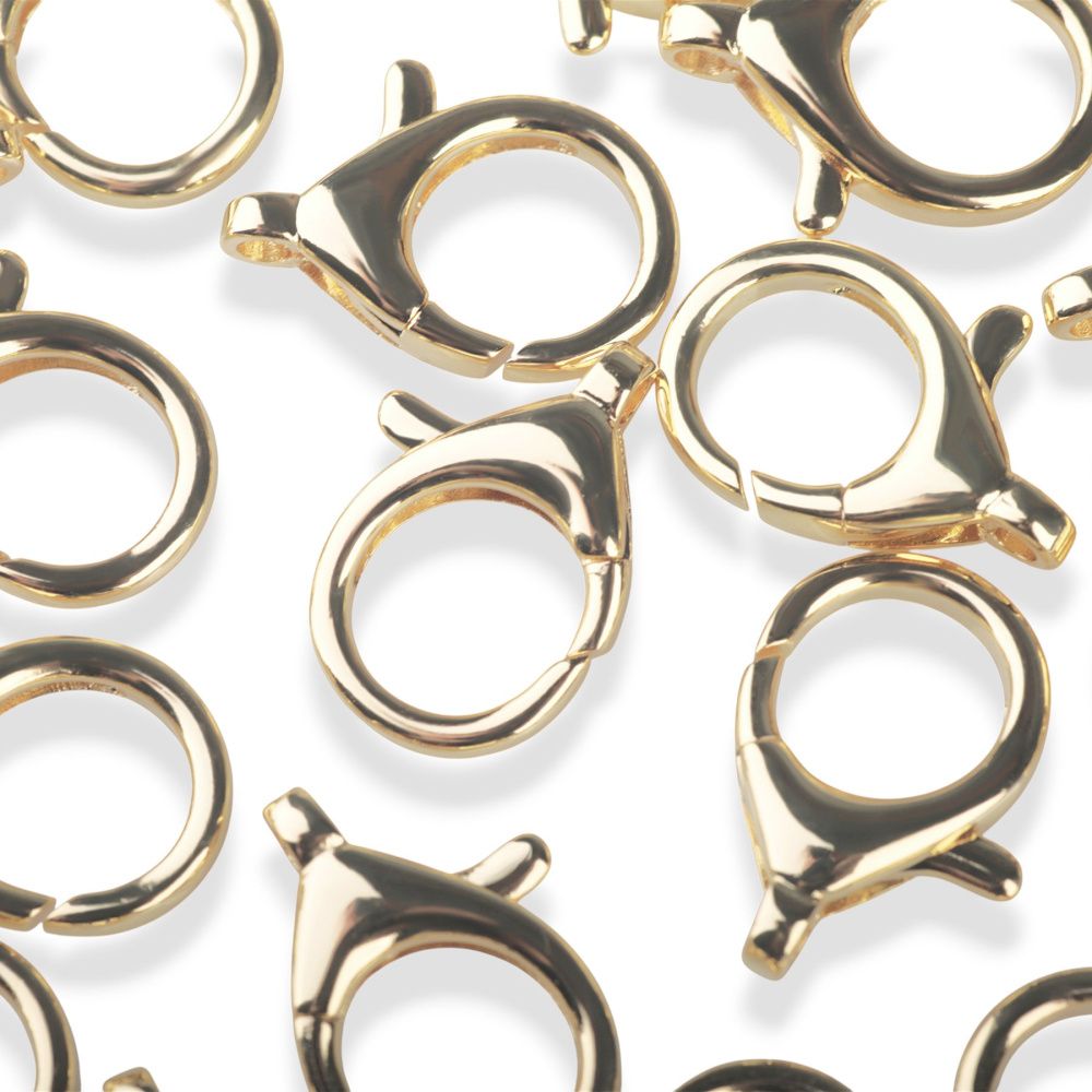 замочек-лобстер, позолота, 20x15x4.5 мм