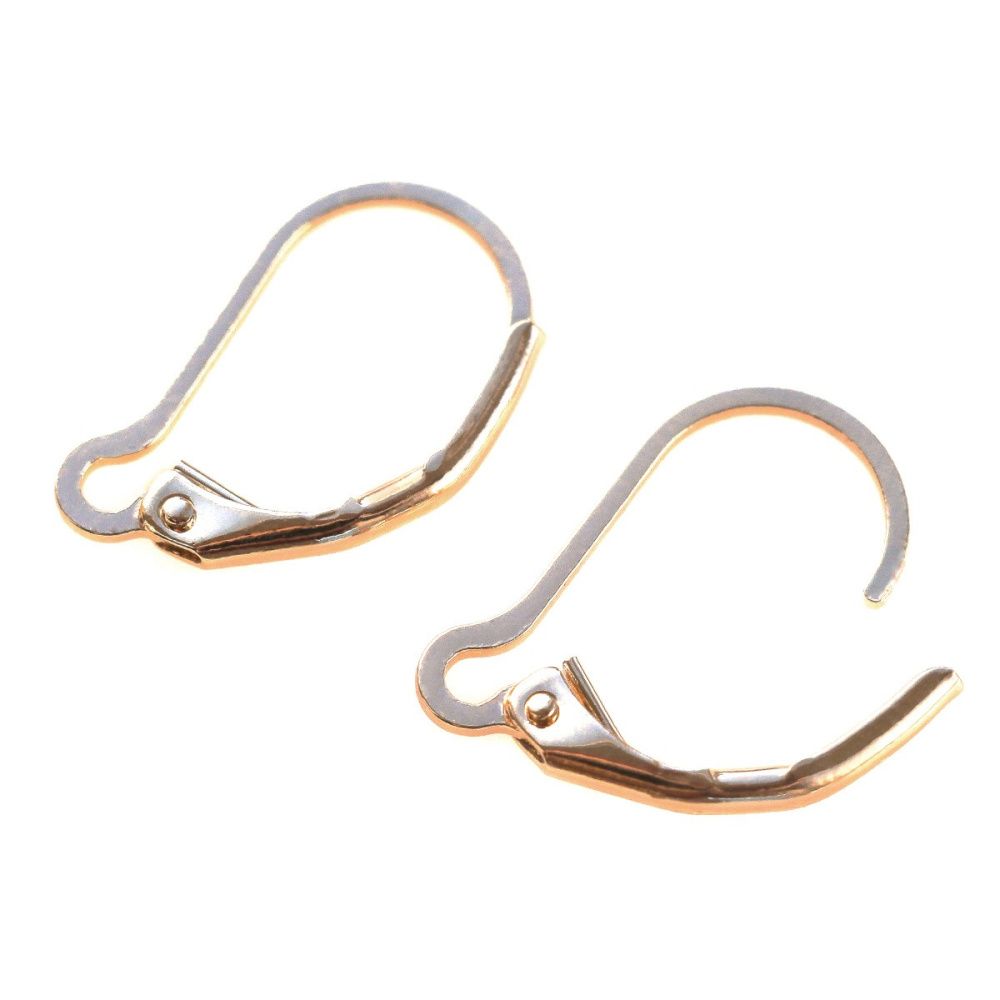 швензы "тенир", цвет розовое золото, 17x10x0.6 мм 