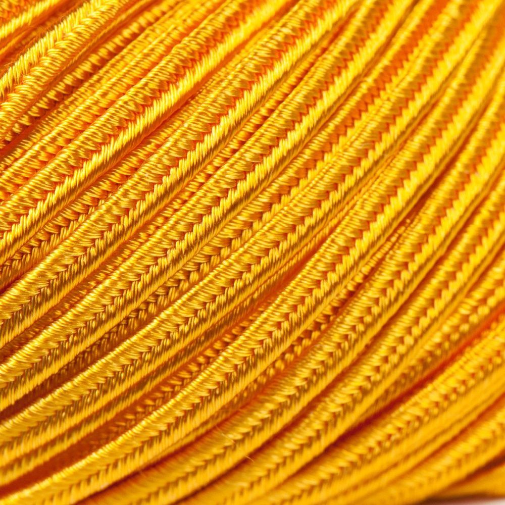 сутаж №4, ярко-желтый, 3х1 мм (уп 5 м)