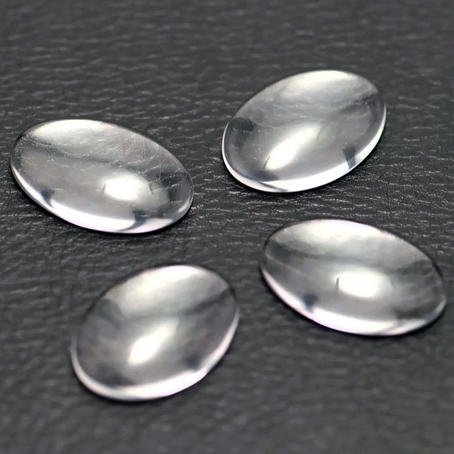 кабошон стеклянный, овальный, прозрачный, 20х30 мм