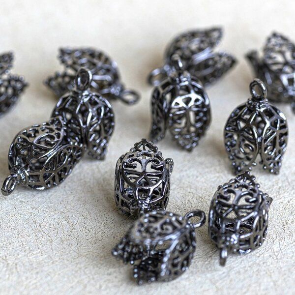 концевик для шнура "инди", цвет черный, 19x12x12 мм