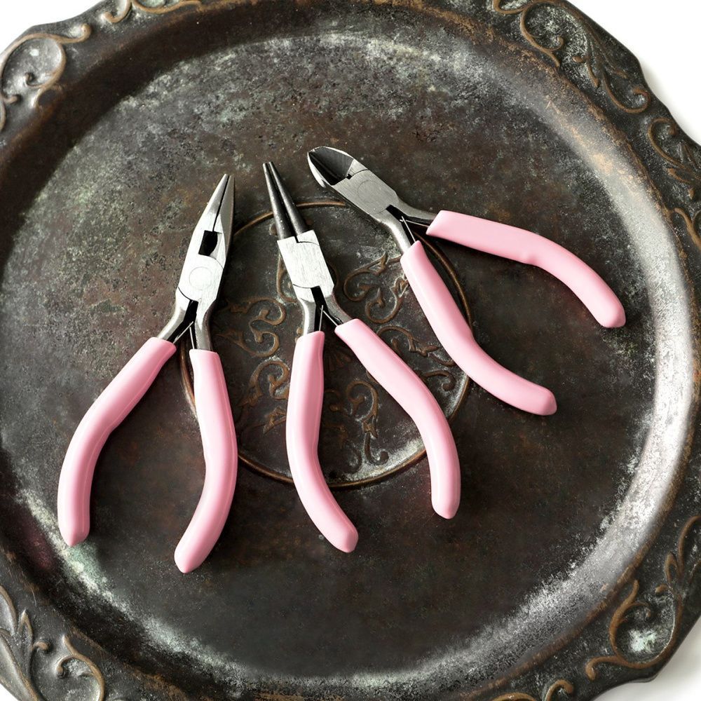 инструмент, набор, розовые ручки, 3 шт