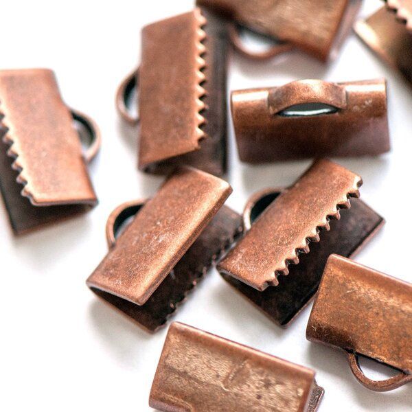 зажим для ленты, цвет красная медь, 10х6 мм