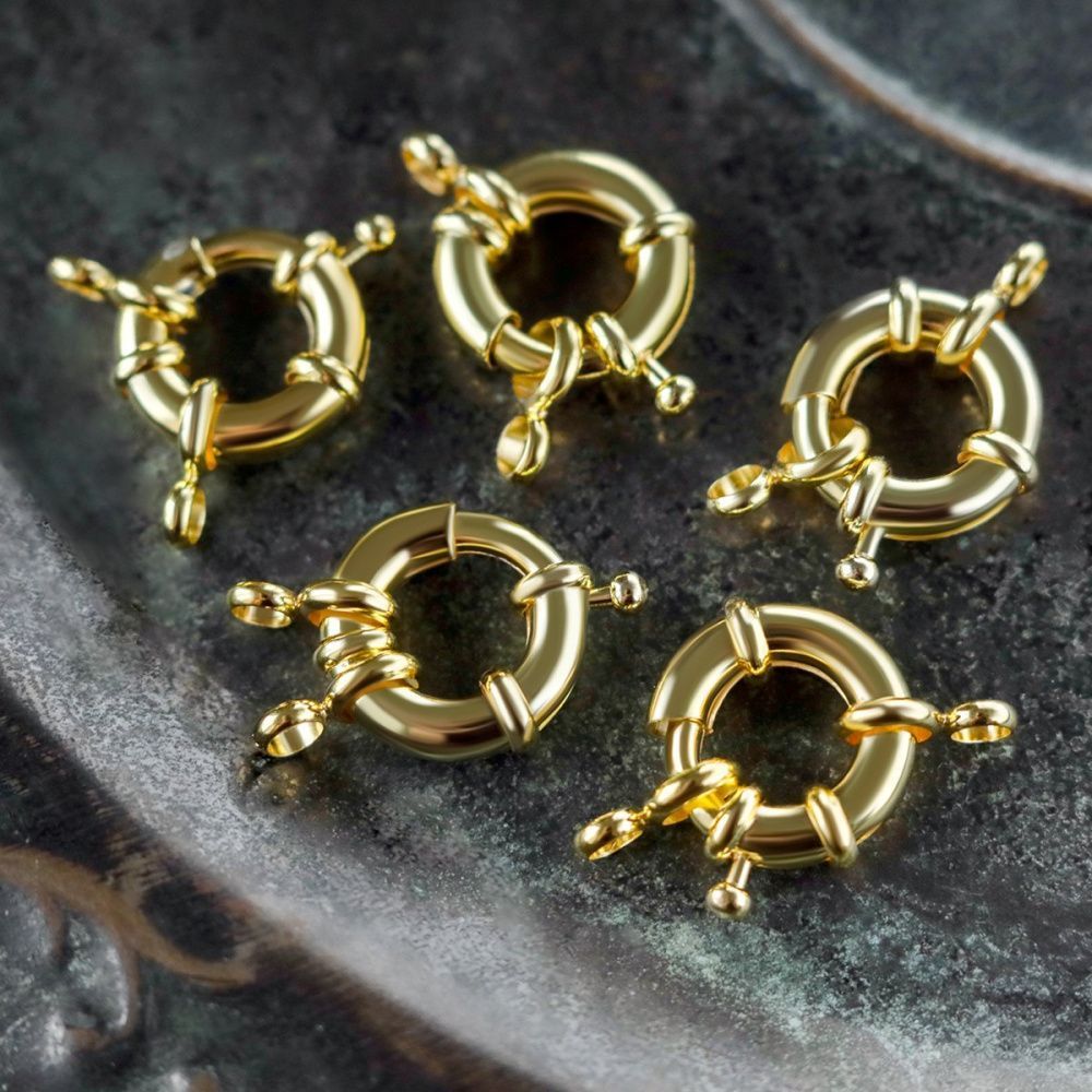 Замочки замочек-кольцо, цвет золото, 17 мм