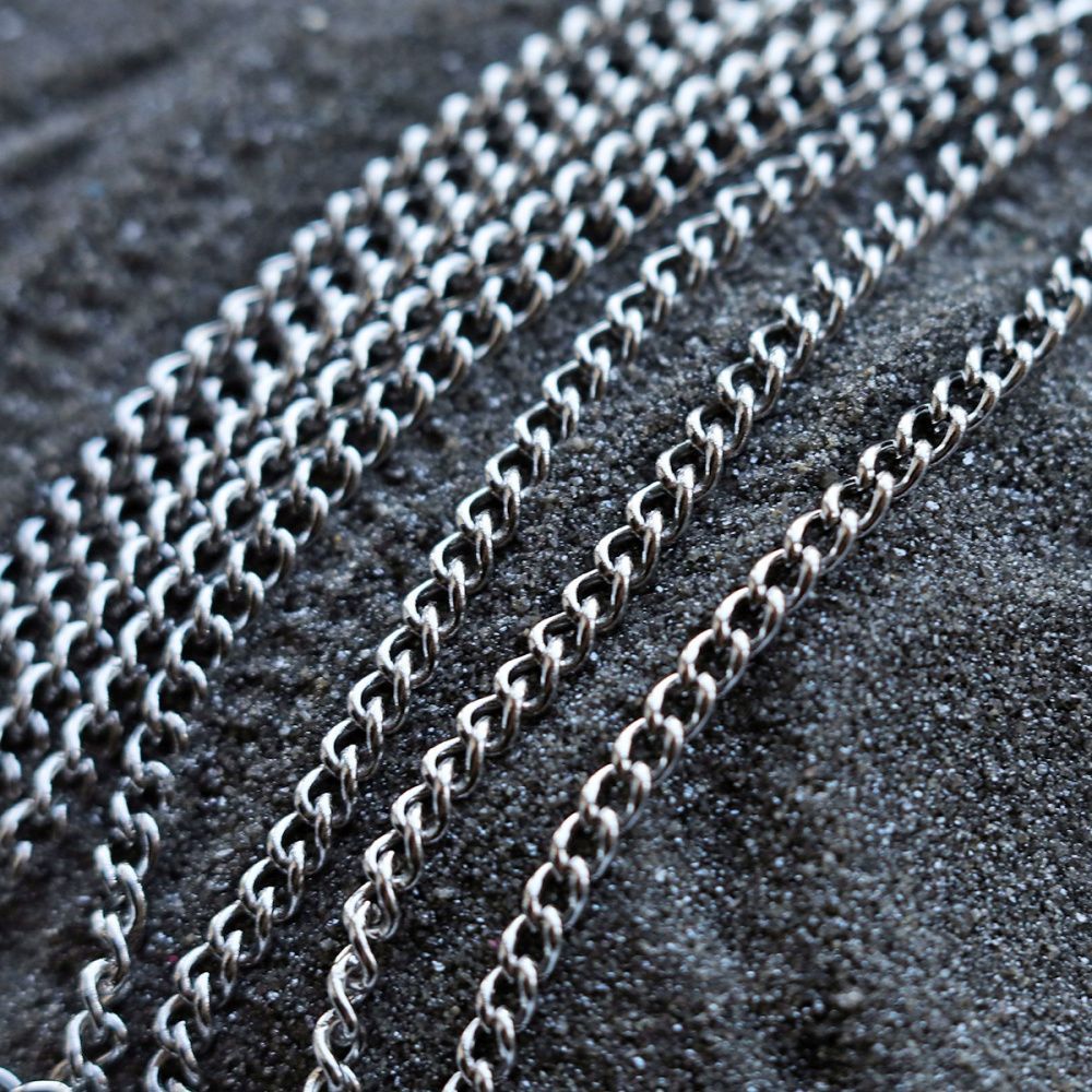 цепочка "ресто 304", цвет стальной, звено 4x3x2 мм