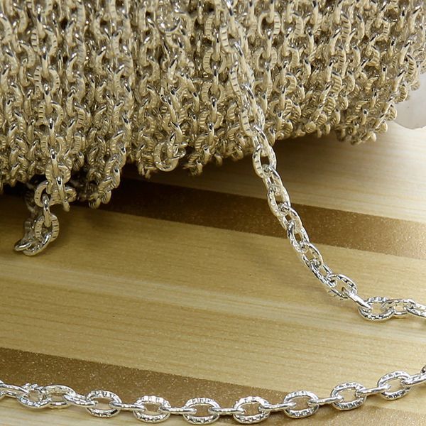 цепочка "бран", цвет серебро, звено 1х3.6х5.4 мм