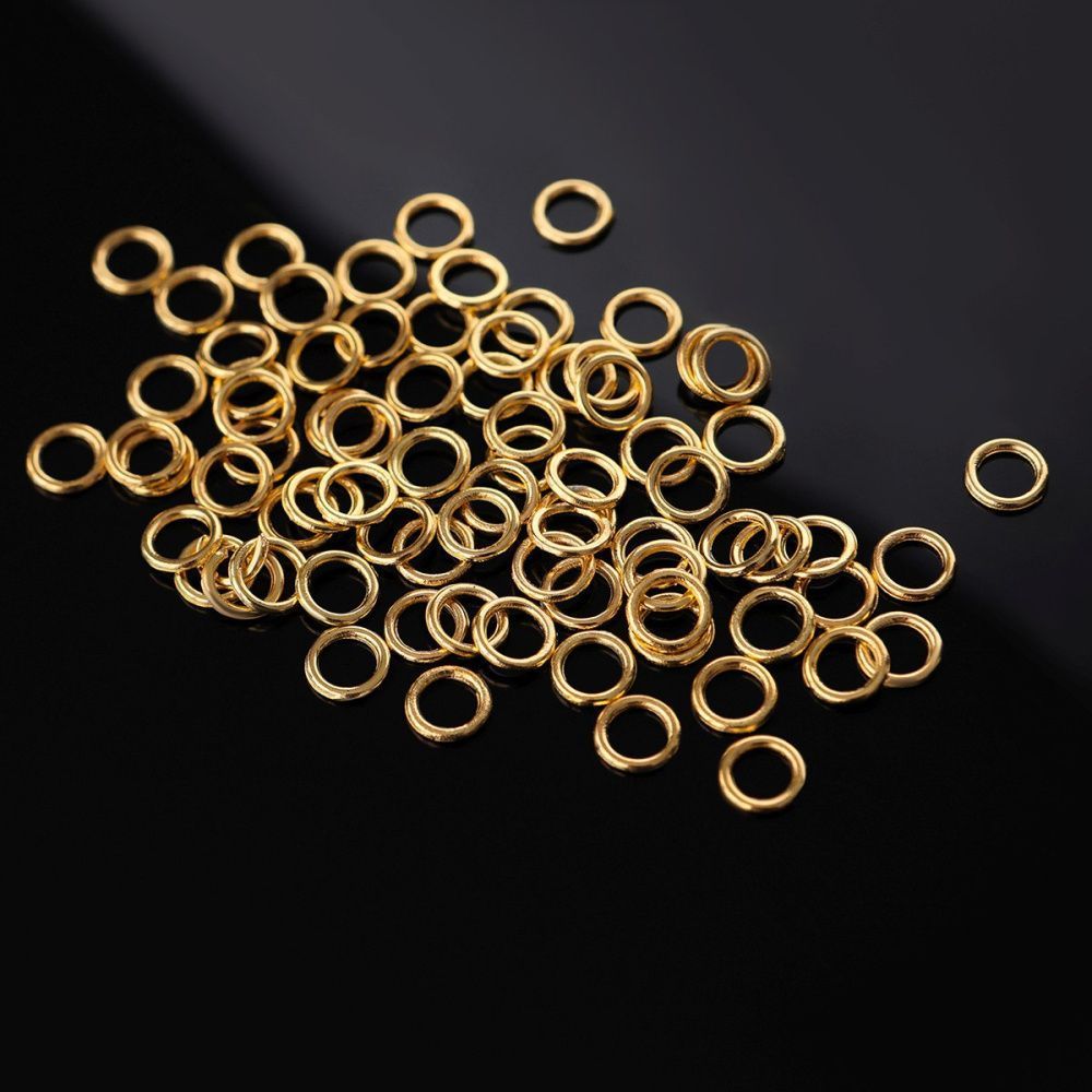 колечко неразъемное, цвет золото, 6х1 мм (уп 5 гр)