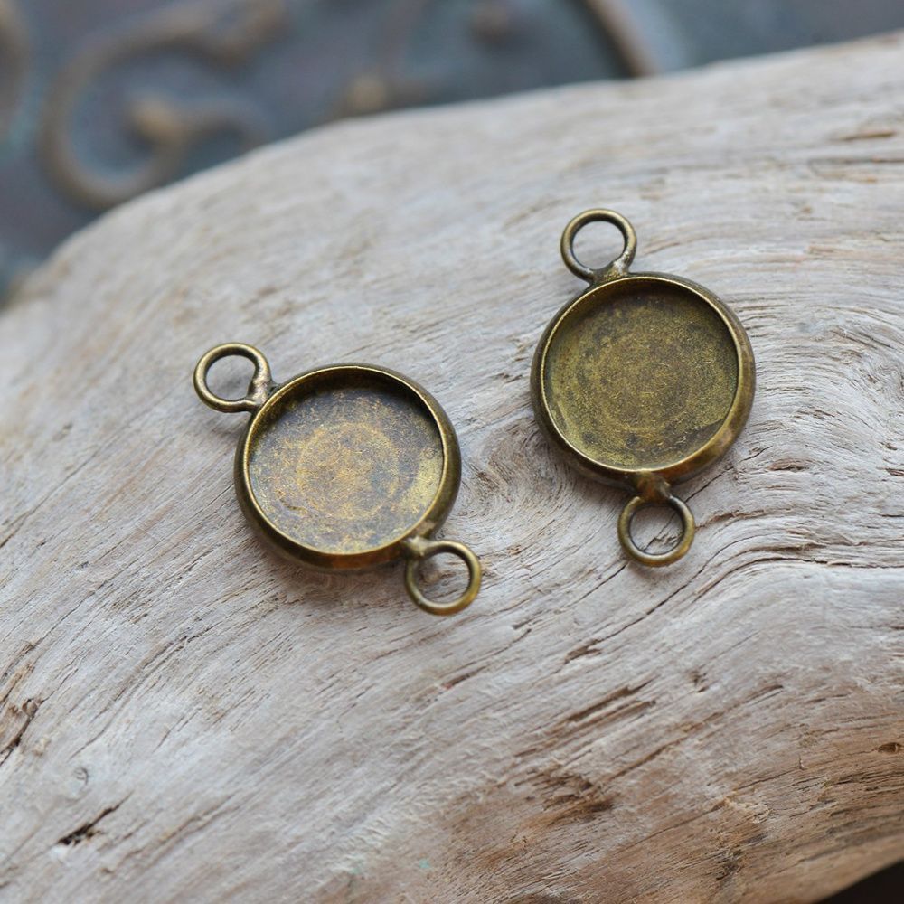 коннектор-сеттинг "лима", цвет античная бронза, 20x12x2 мм