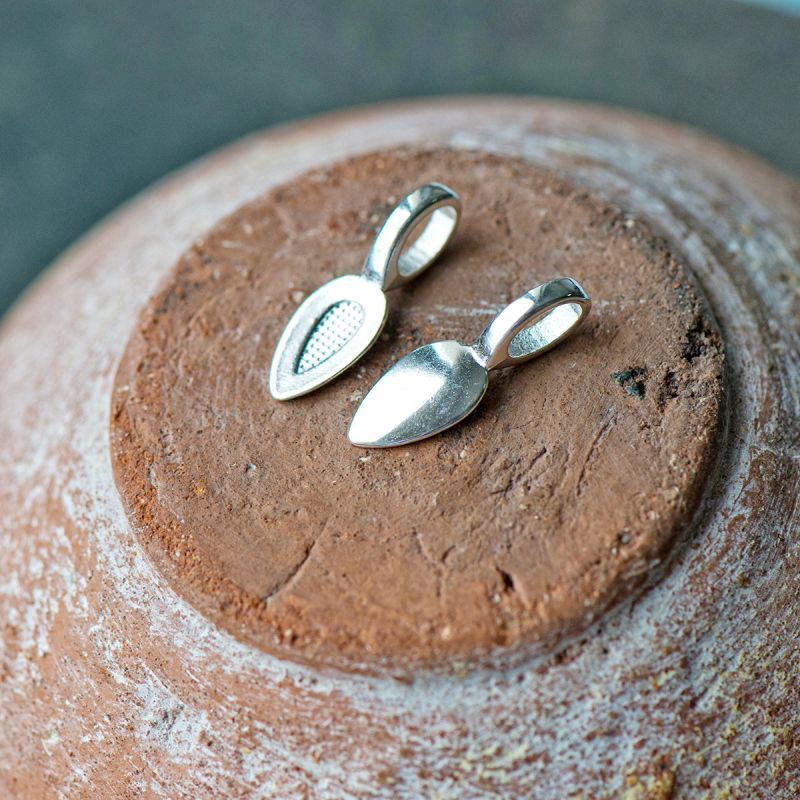 бейл с площадкой для кабошона, цвет серебро, 21х8х6 мм