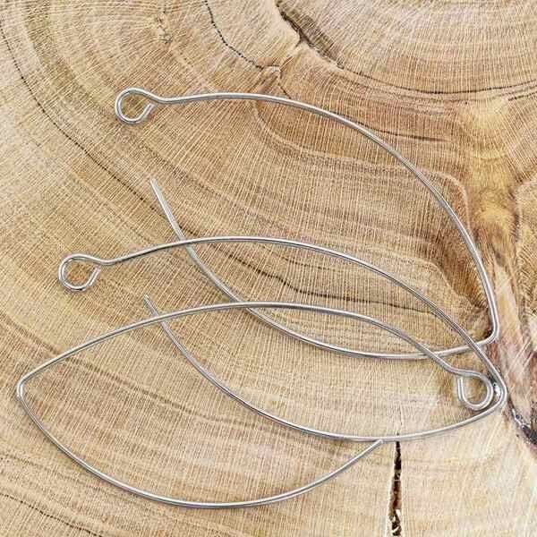 швензы "селена", цвет платина,  45-48x17-23 мм