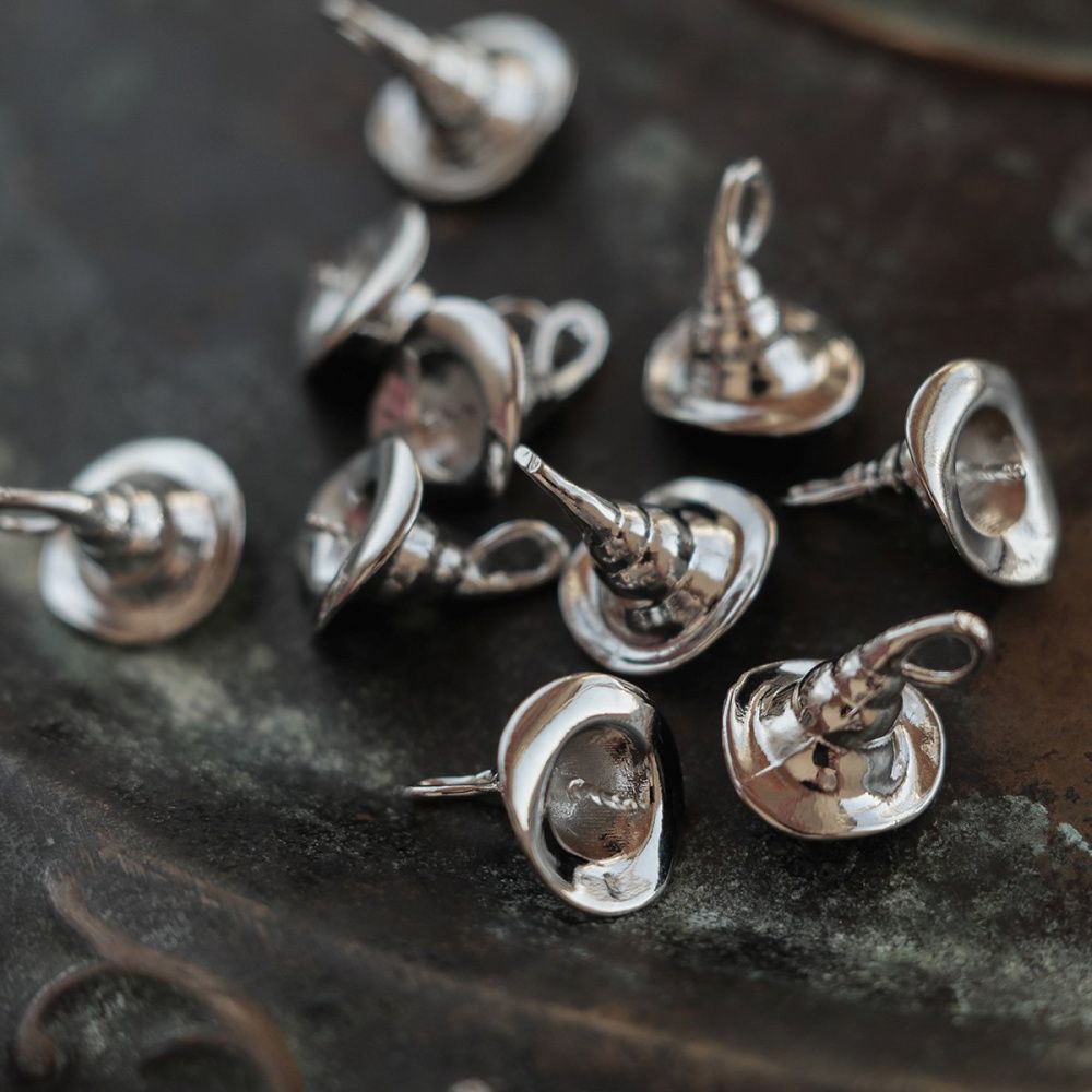 бейл "распределяющая шляпа", цвет платина, 14x13 мм