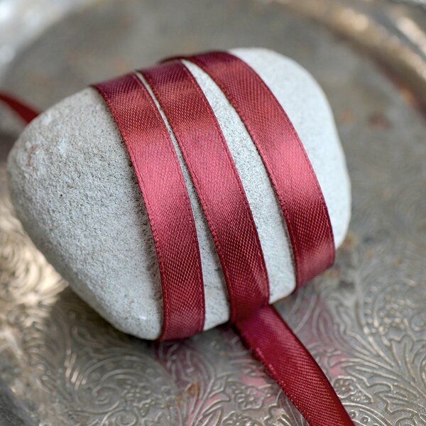 лента, атлас, цвет бледно-бордовый, ширина 10 мм ленты
