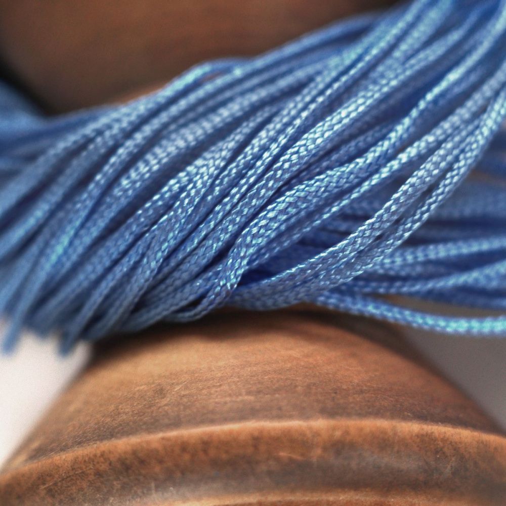 шнур, полиэстер, цвет васильковый, 1 мм, уп 26 м  