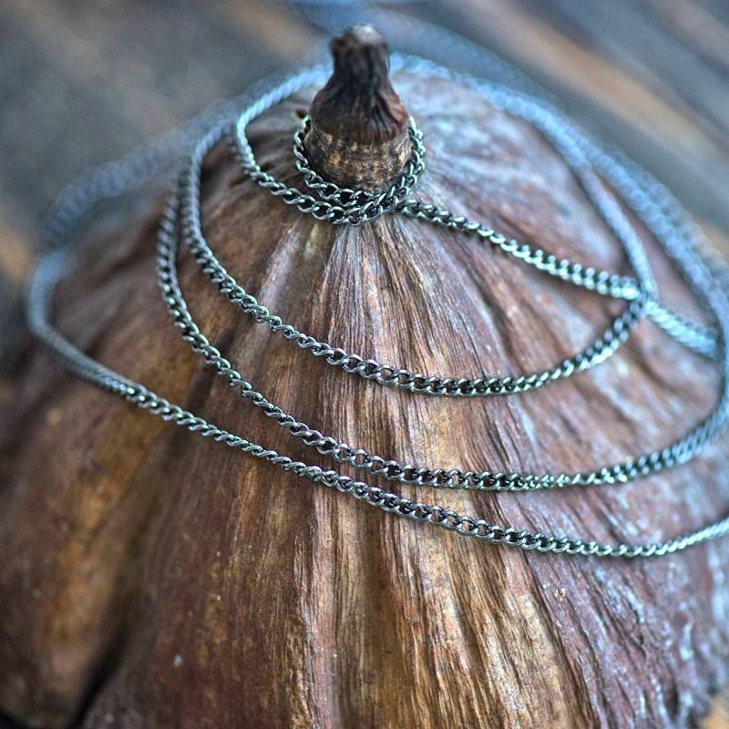 цепочка "твисти", цвет черный, звено 2.5x2x0.6 мм