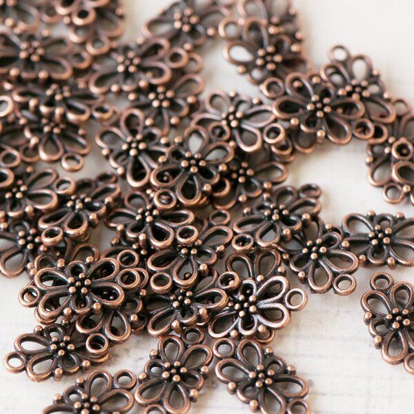 коннектор "симона", цвет красная медь, 16х8х3.5 мм