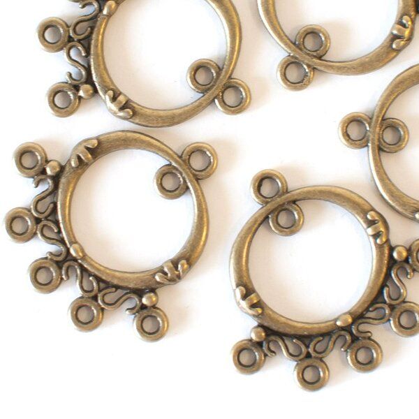коннектор "каори", цвет античная бронза, 26x25x3 мм