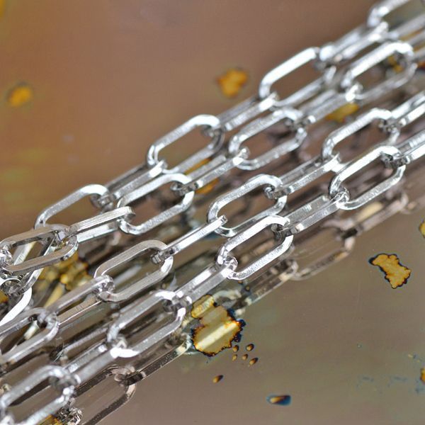 цепочка "скрепка", цвет платина, звено 9.5x4.5x1 мм
