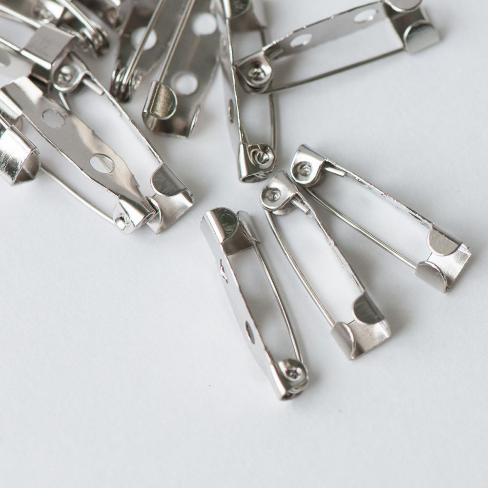 основа для броши "ричи", цвет платина, 20х5х5 мм