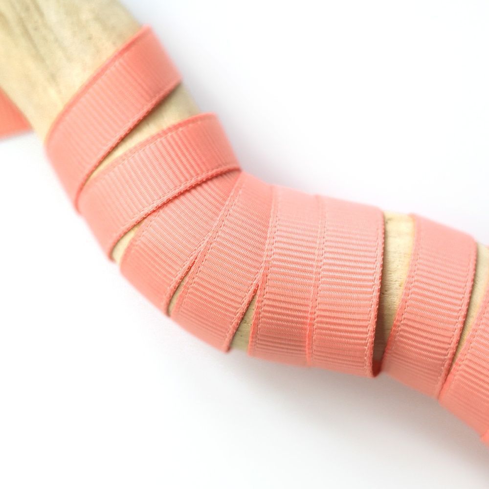 лента репсовая, цвет лососевый, ширина 9.5 мм ленты