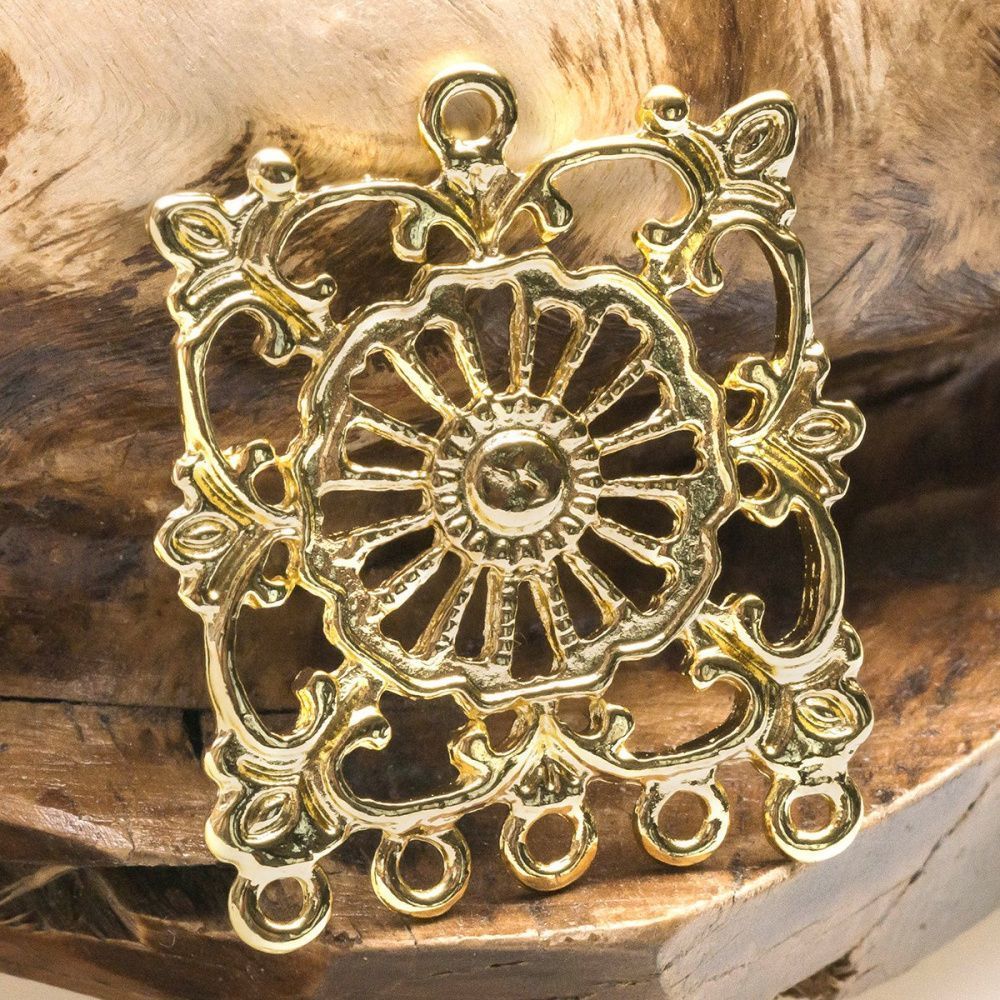 коннектор "ренессанс", цвет золото, 35.5х2 мм