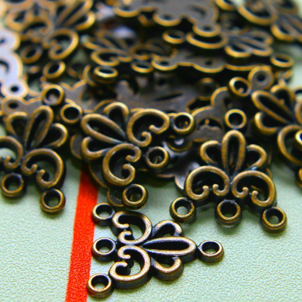 коннектор "лилия", цвет золото, 19х16.5х1.5 мм