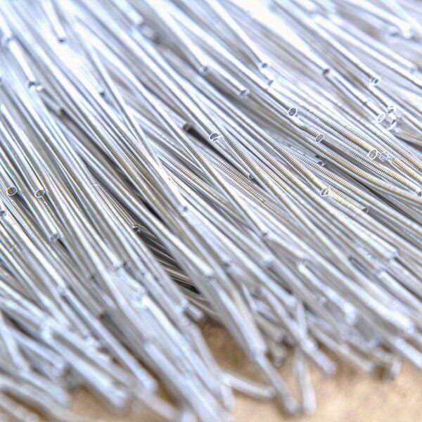 канитель мягкая, цвет серебро, 1 мм