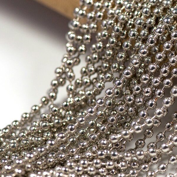 цепочка "шарик", цвет платина, шарик 2 мм