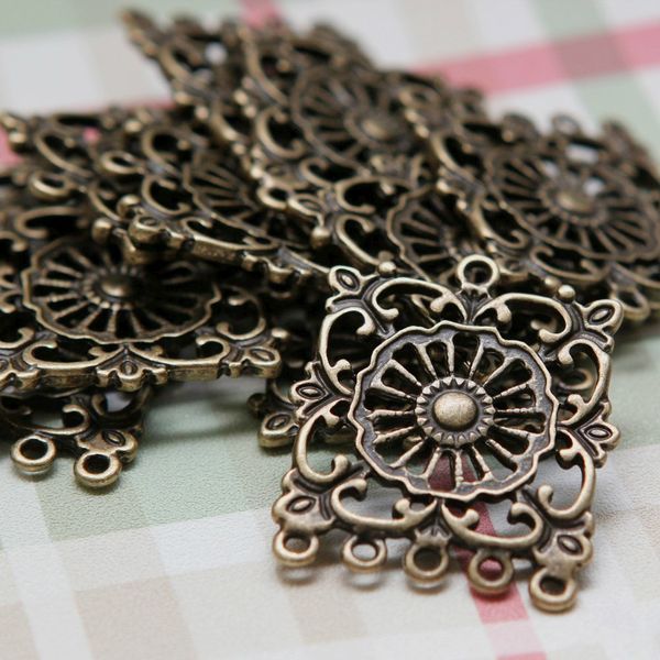 коннектор "ренессанс", цвет античная бронза, 35,5х2 мм