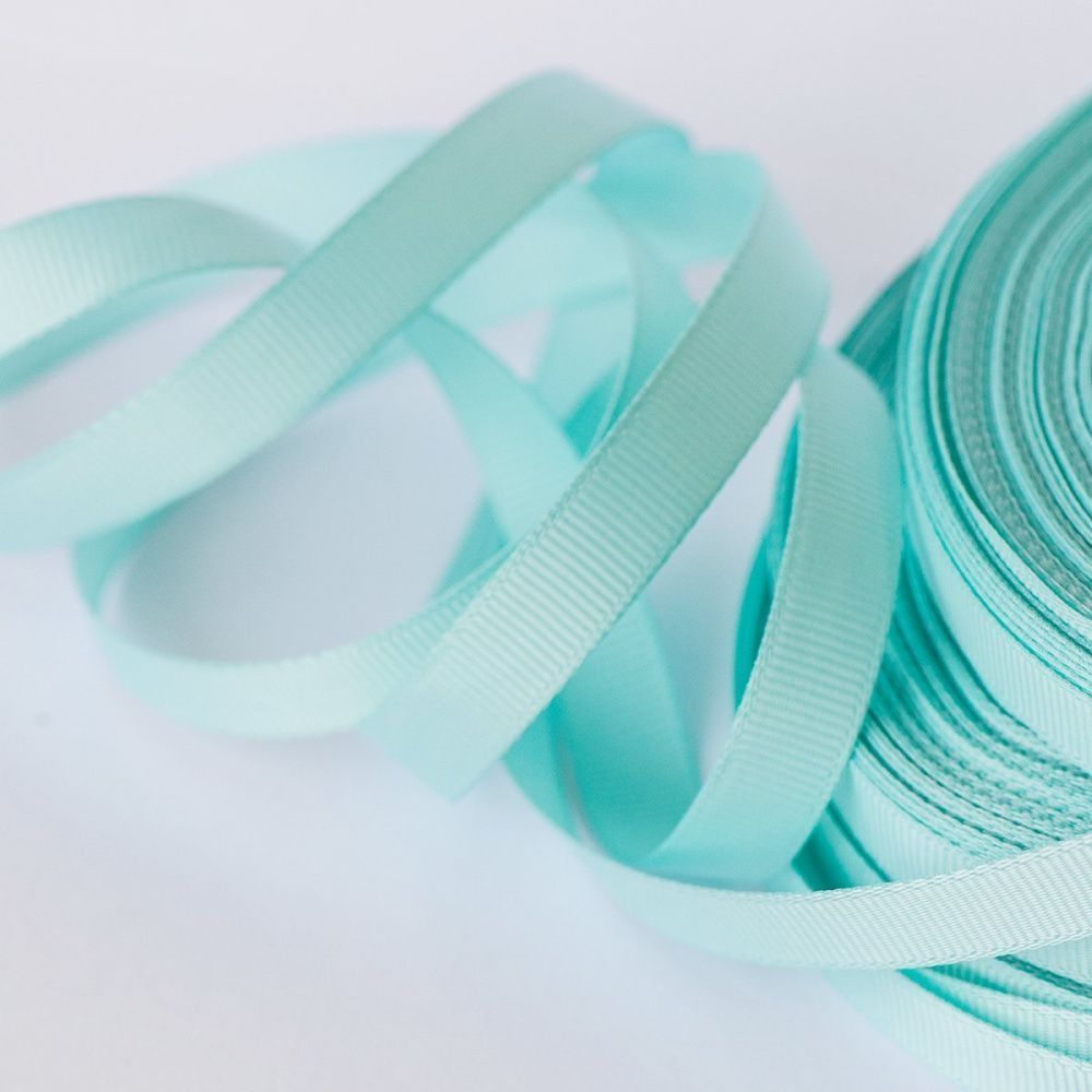 лента репсовая, цвет светлый бирюзовый, ширина 10 мм ленты