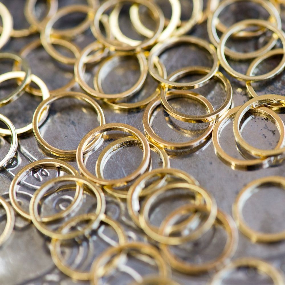 колечко неразъемное, цвет золото, 10х1 мм (уп 5 гр)