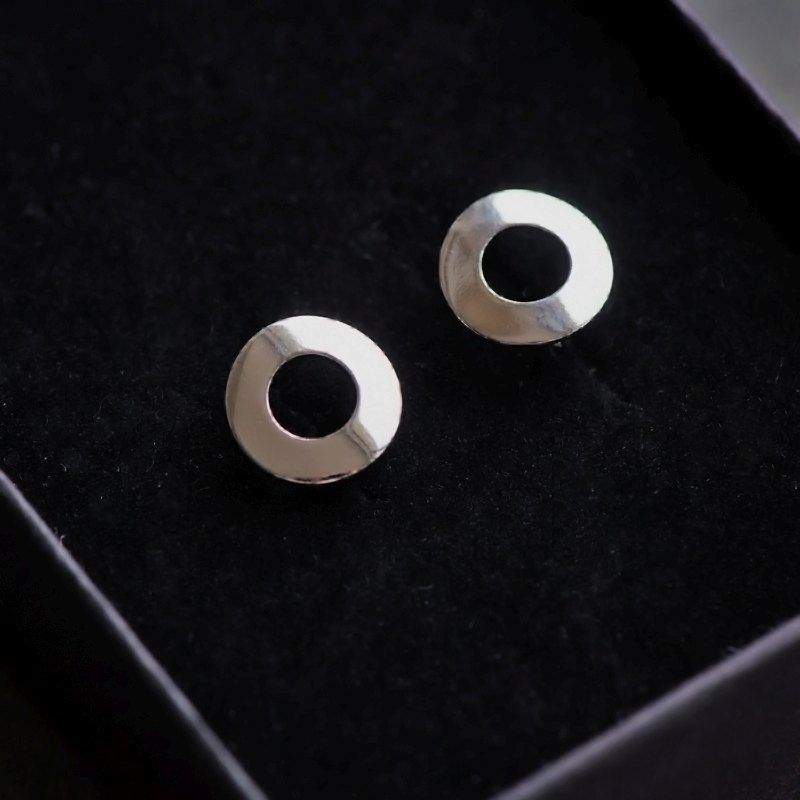 пуссеты "ринг", покрытие платиной, 12 мм