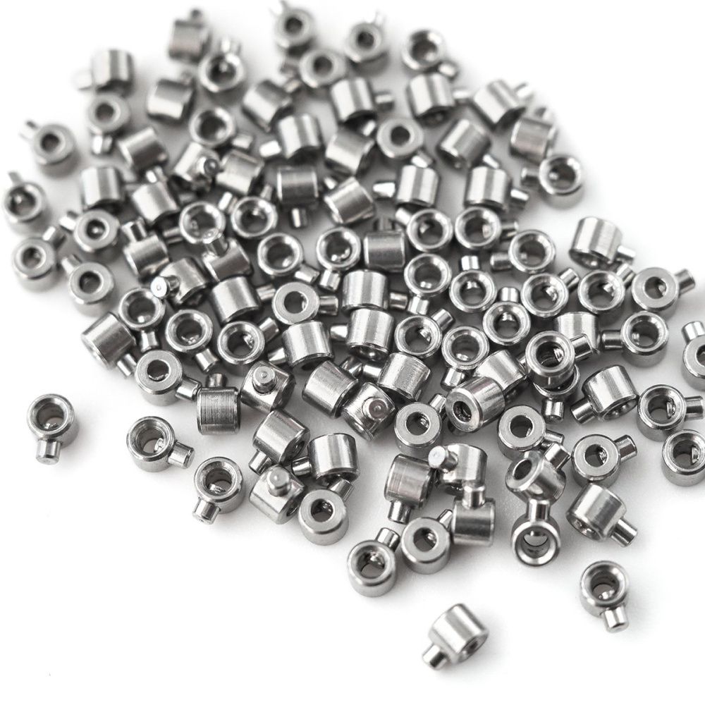 кримп стальной "one touch", цвет стальной, 4x3x2.5 мм