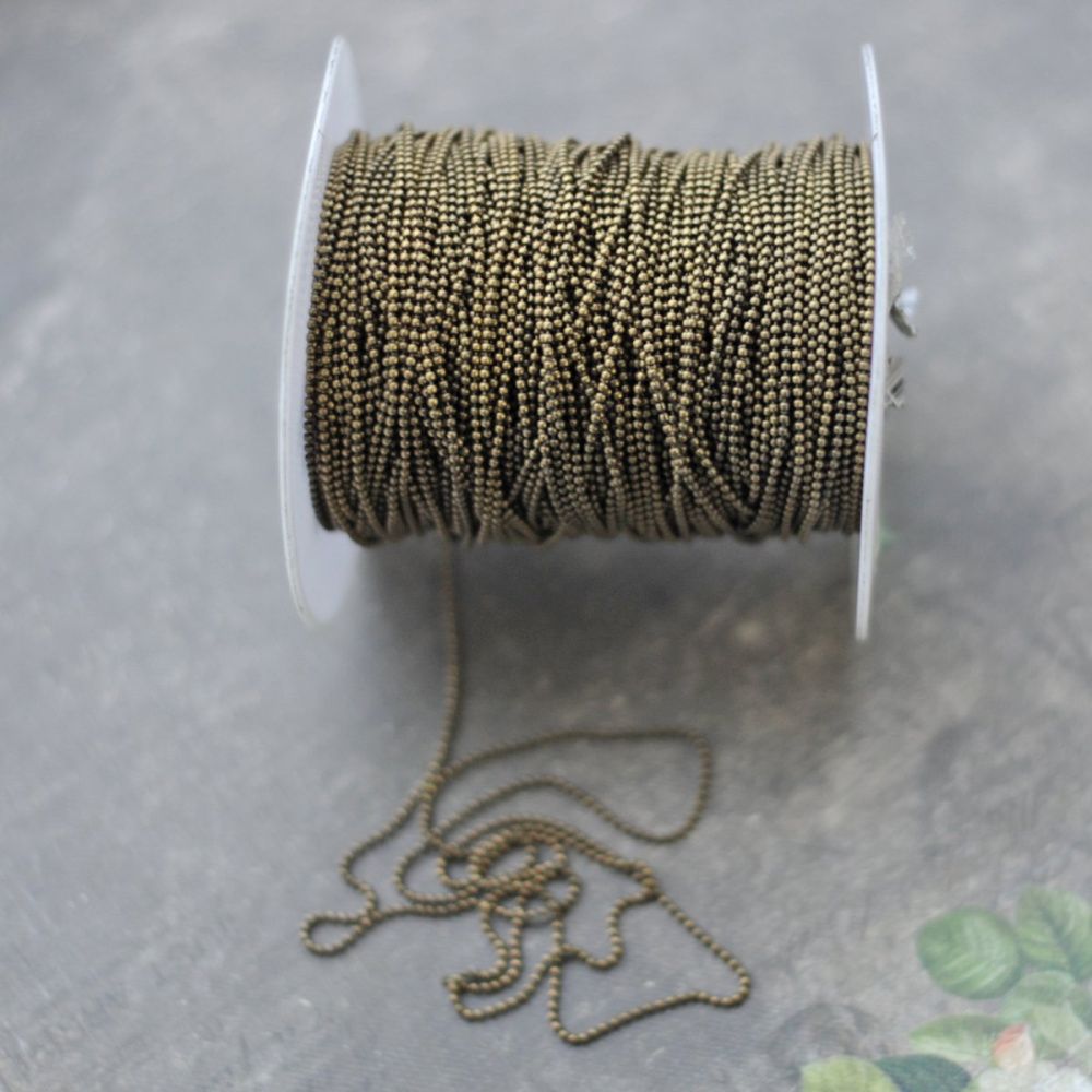 цепочка "шарик", цвет античная бронза, шарик 3.2 мм