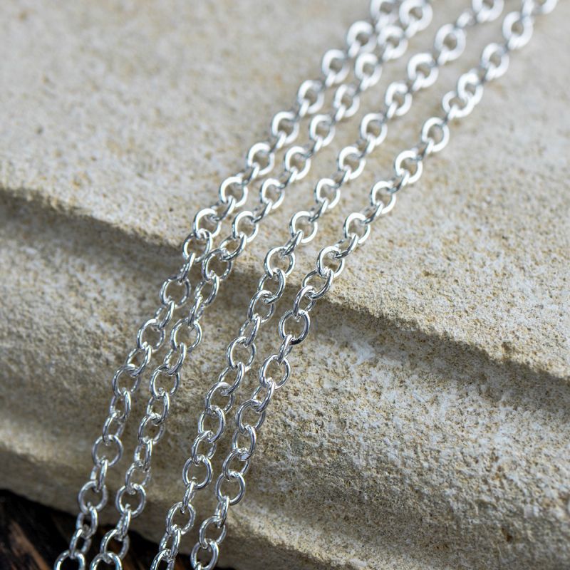 цепочка "кросс мини", цвет серебро, звено 5.5x4x1 мм